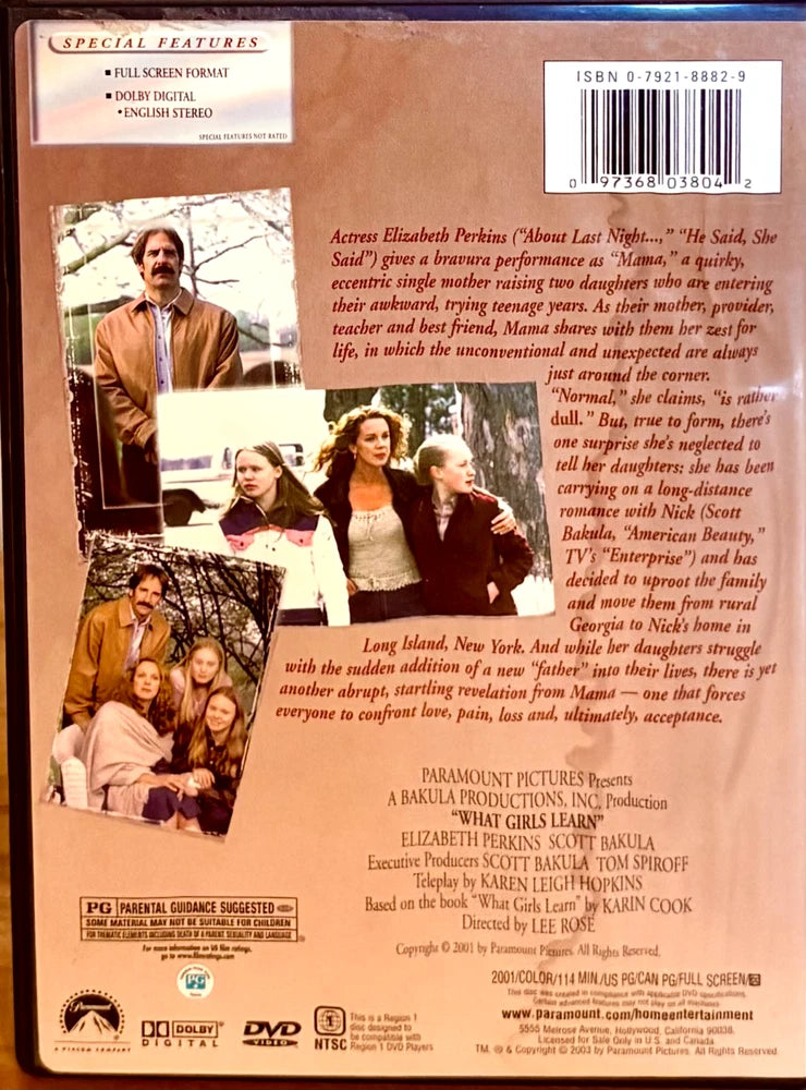 What Girls Learn (DVD, 2001) Scott Bakula Drama Full Screen w/ Insert *NW1 image 1