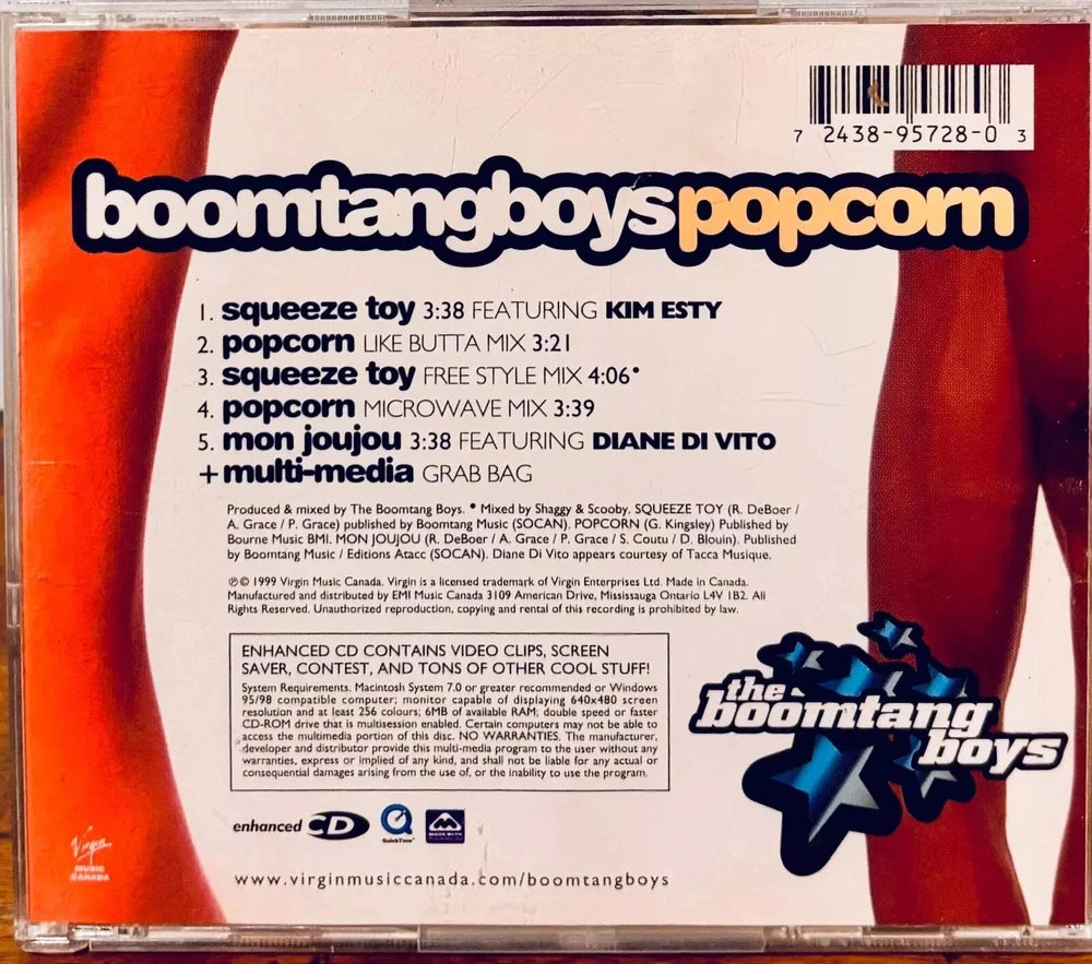 Boom Tang Boys, Squeeze Toy / Popcorn (CD 1999) Pop Rock Virgin*BDP image 1