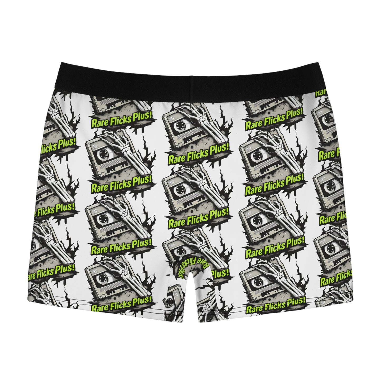 Rare Flicks Plus! Logo Pattern Men's Boxer Briefs (AOP)