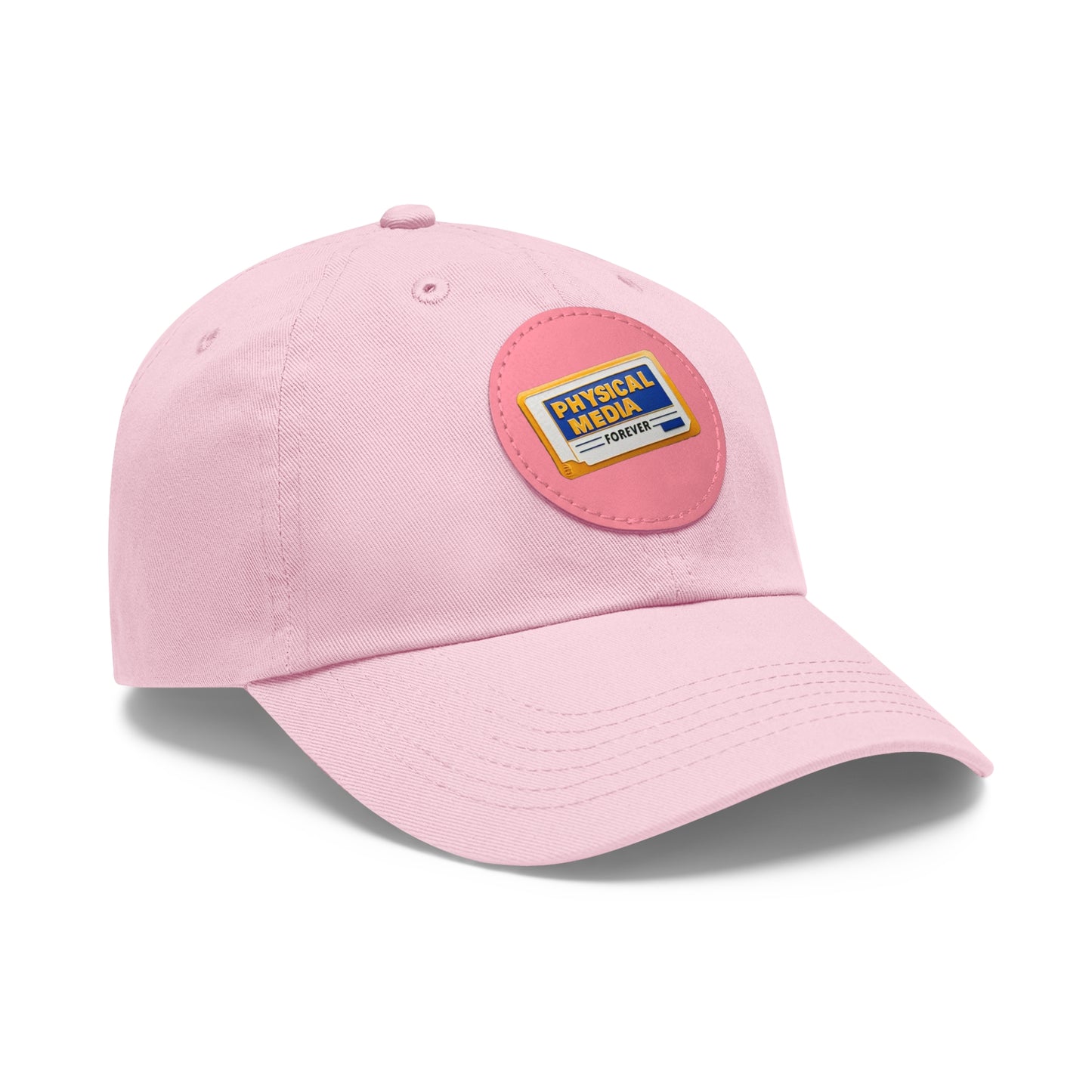 Physical Media Forever - Dad Hat with Leather Patch (Round)