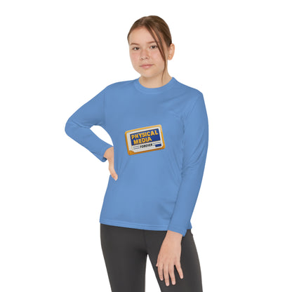 Physical Media Forever! Youth Long Sleeve Competitor Tee