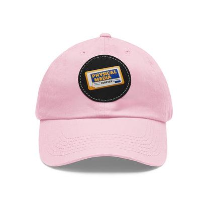 Physical Media Forever - Dad Hat with Leather Patch (Round)