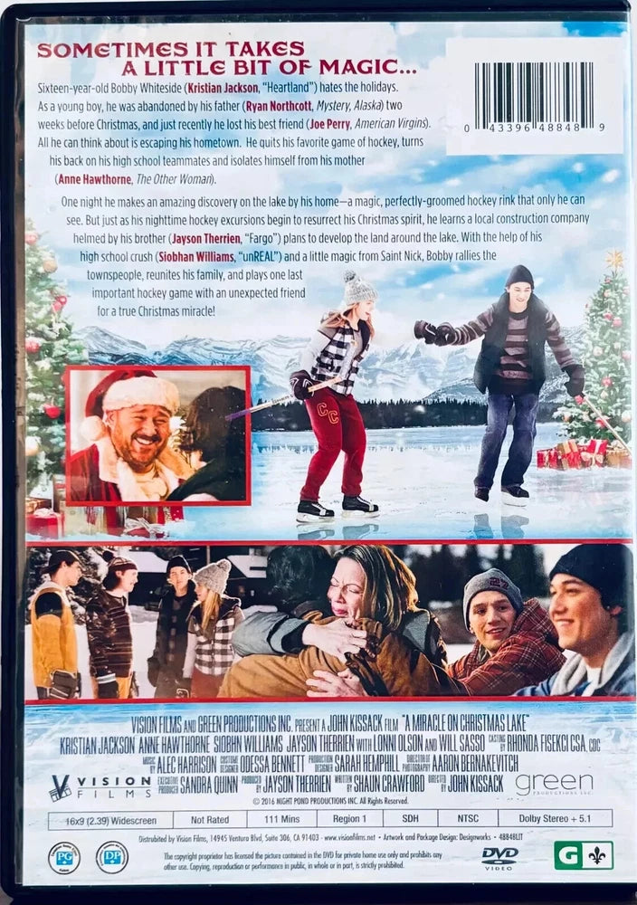 A Miracle On Christmas Lake (DVD 2016) Family/Mystery Vision Films NR*MA1 image 1