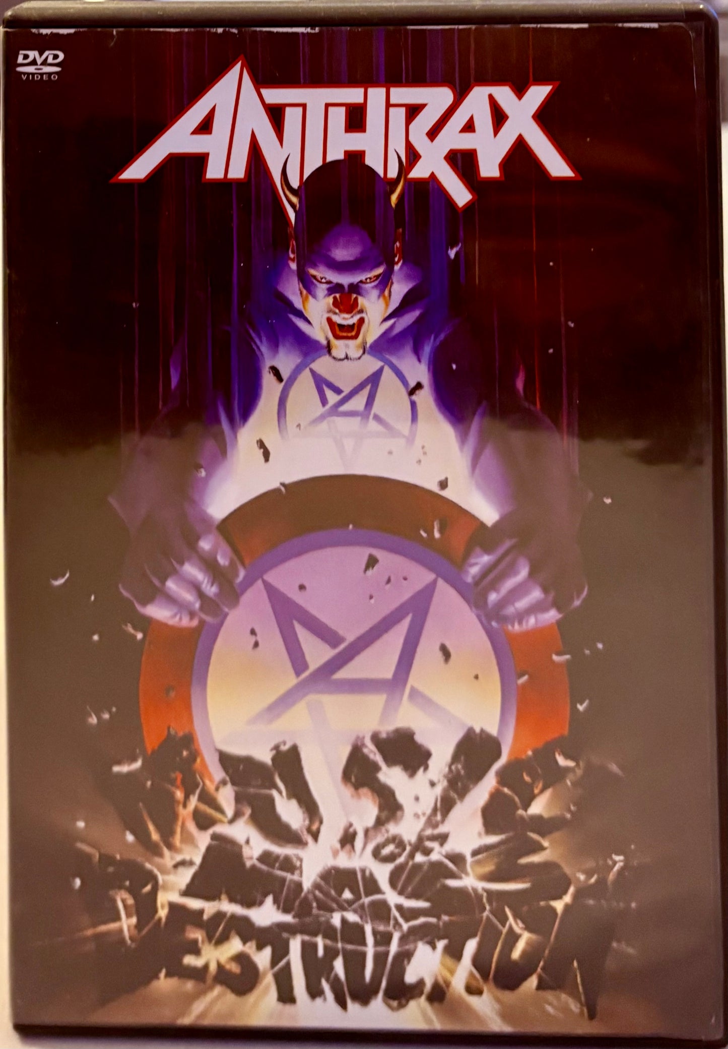 Anthrax - Música de destrucción masiva (DVD/CD, 2004) con inserto musical de metal, set de 2 discos