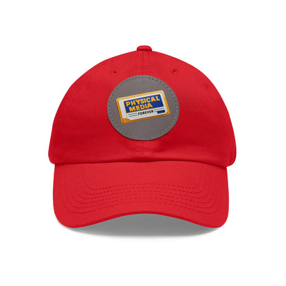 Physical Media Forever - Dad Hat with Leather Patch (Round)