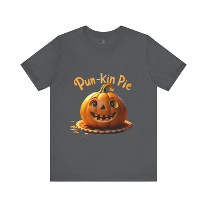 Camiseta Pun-Kin Pie: camiseta unisex de manga corta de jersey suave para otoño