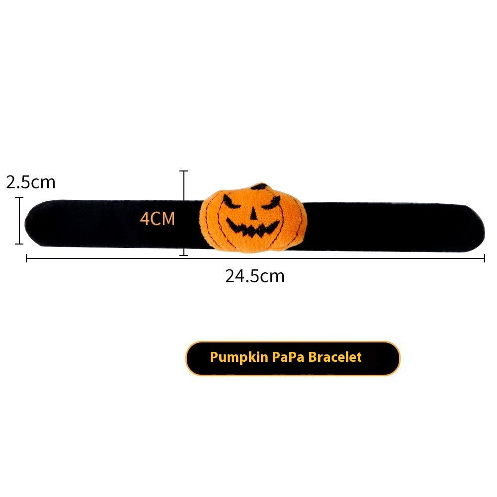 Halloween Decorative Bracelet Pumpkin Snap Bracelet 24.5cmX2.5cm