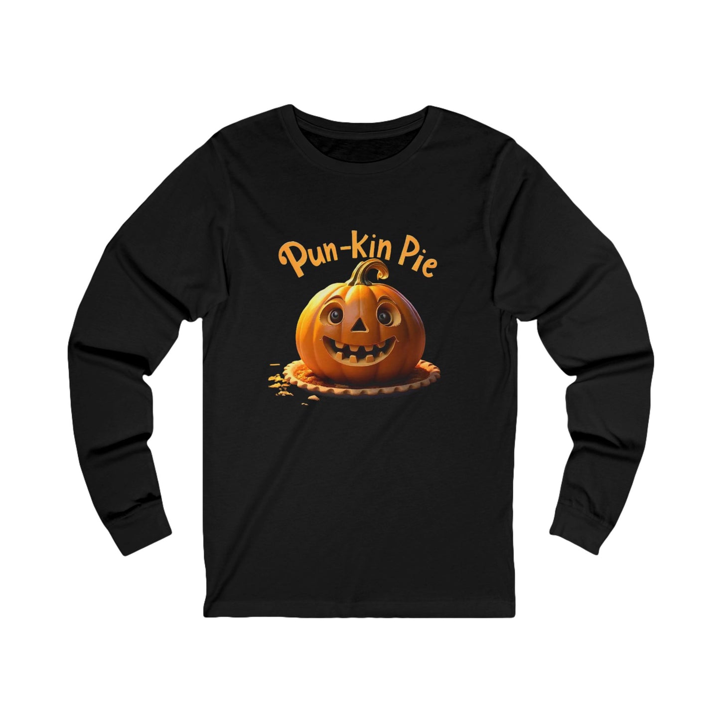 Cozy Pun-Kin Pie Long Sleeve Tee - Soft Unisex Jersey Shirt for Fall