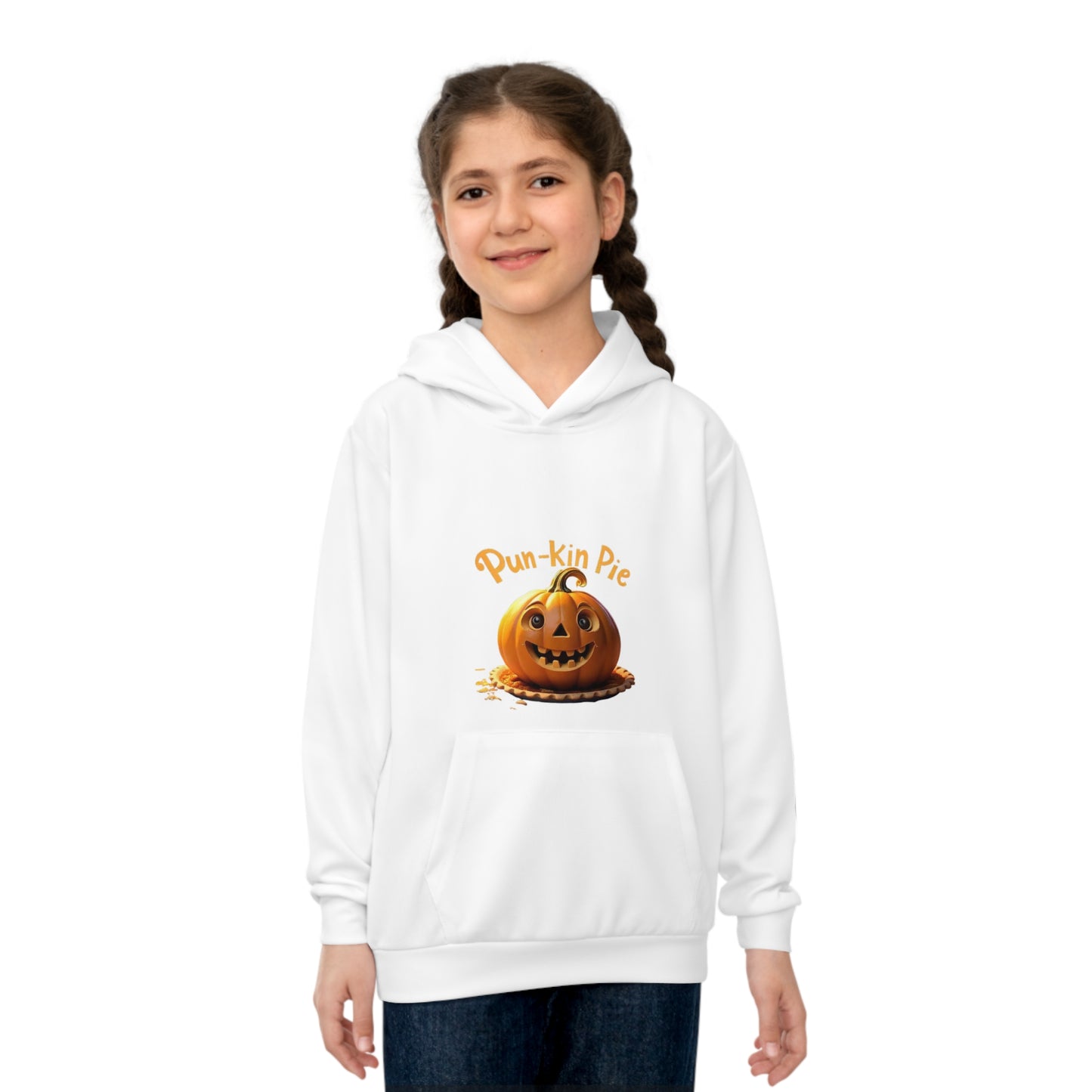 Pun-Kin Pie Design Children's Hoodie (AOP)