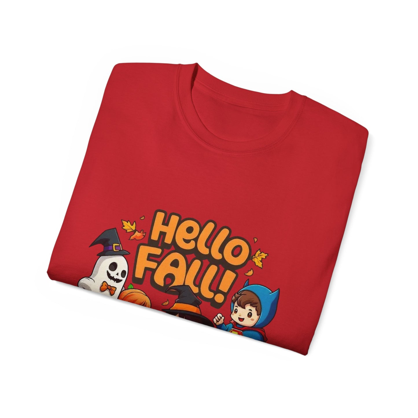 Camiseta unisex de algodón ultrafino con diseño de Hello Fall