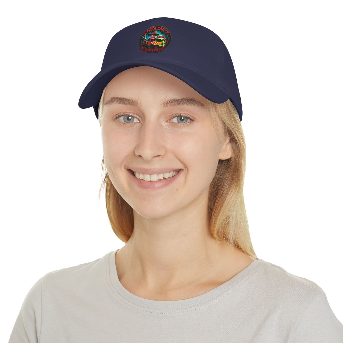 A Pizza Party on Elm Street Low Profile Baseball Cap