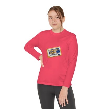 Physical Media Forever! Youth Long Sleeve Competitor Tee