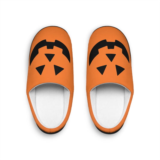 Traditional Jack-o'-Lantern Pumpkin Women's Indoor Slippers Halloween