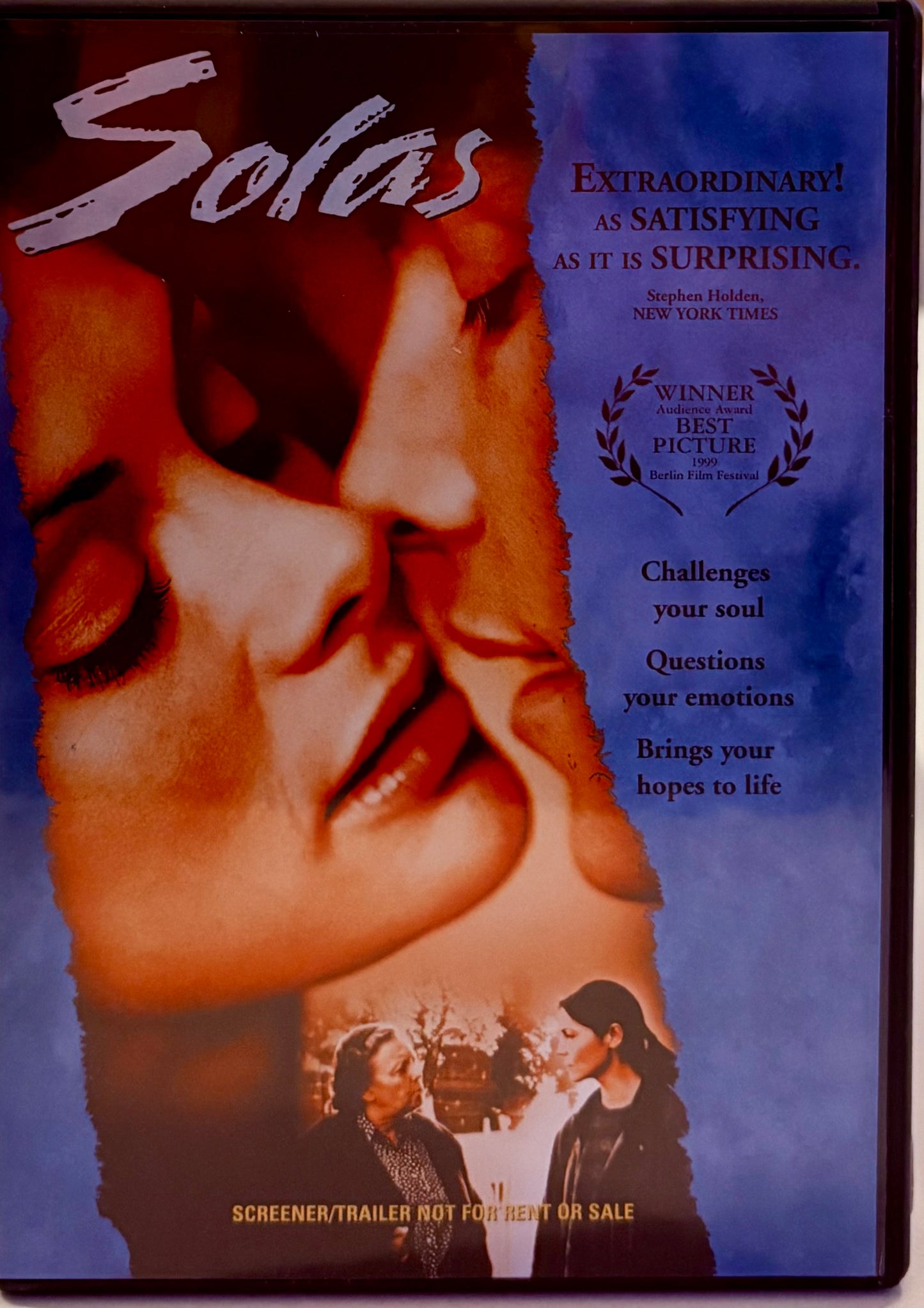 Solas (DVD, 1999) También conocida como Alone (Sola), drama español, proyección promocional con subtítulos