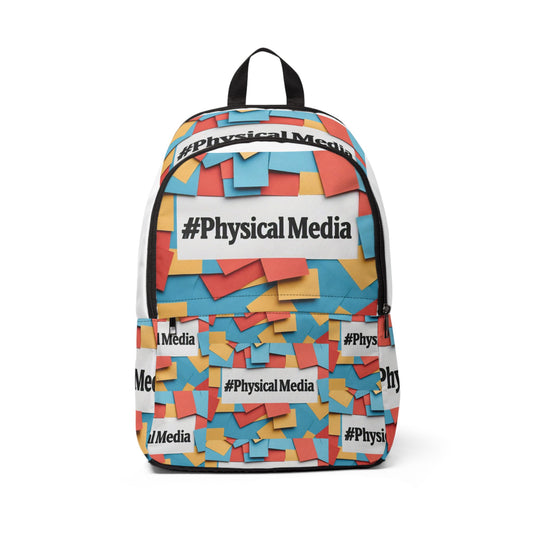 #PhysicalMedia Pattern Unisex Fabric Backpack