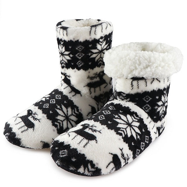 Winter Fur Slippers For Women Warm Shoes Slipper Christmas