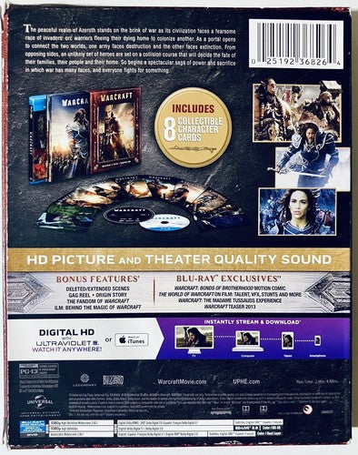 Warcraft (Blu-ray + DVD) 2-Disc Set Box Set - NO CARDS Bilingual *PC1 image 3
