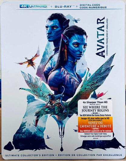 Avatar (2022) w/ Slipcover 4K UHD & Bonus Disc ONLY - Sci-fi VG