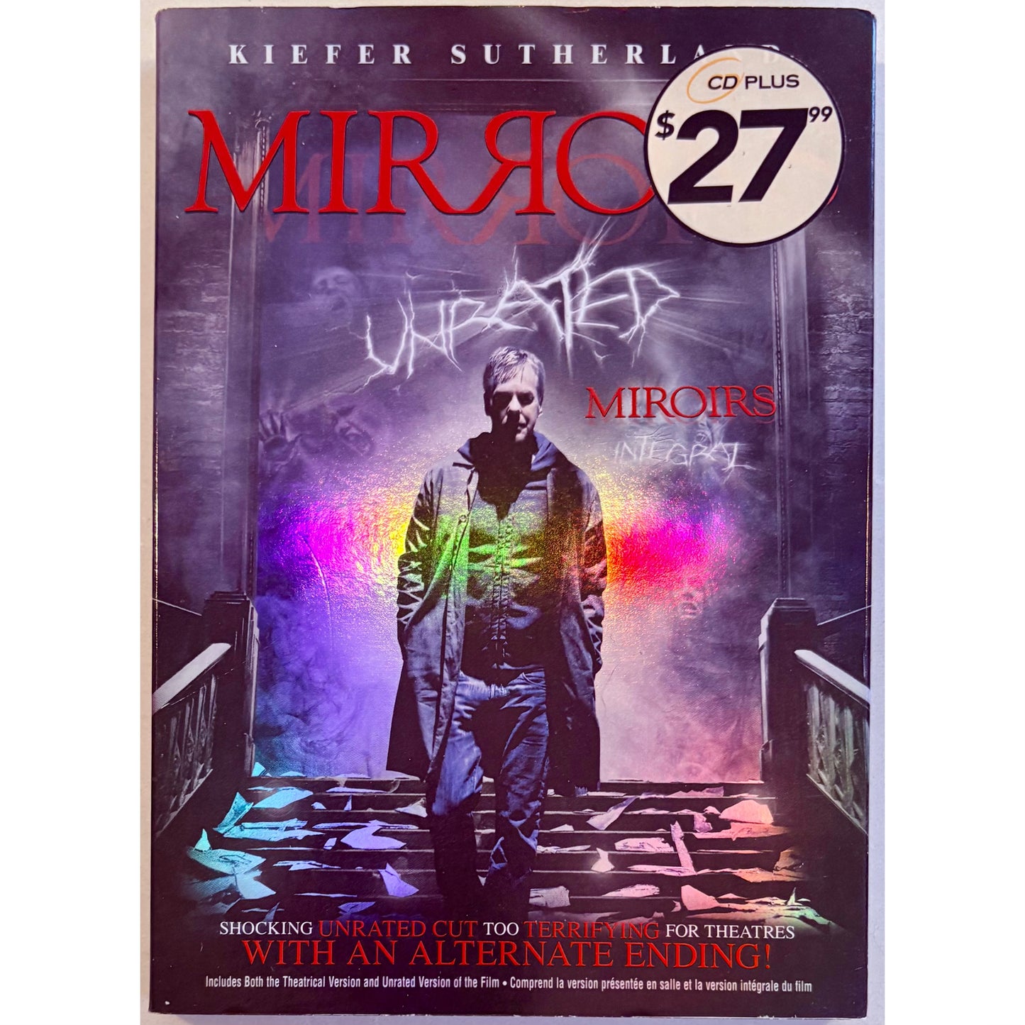 Mirrors (DVD 2008) Unrated Kiefer Sutherland OOP w/ Slipcover En/Fr/Sp Fox