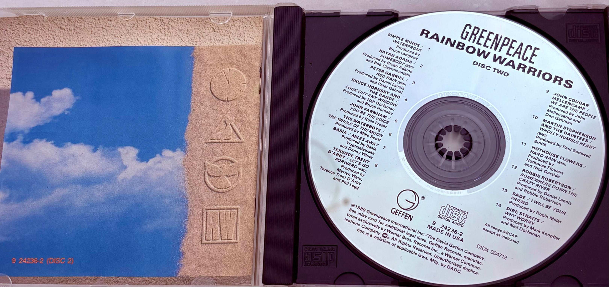 Green Peace Rainbow Warriors (CD, 1989) Various Artists Geffen Records