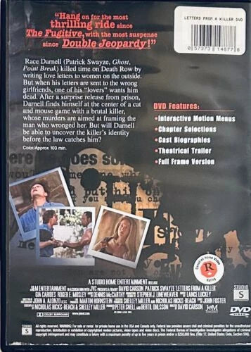 Letters from a Killer (DVD, 1998) Patrick Swayze Studio S Thriller Crime *A11 image 1