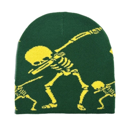 Skull Ghost Halloween Color Knitted Hat