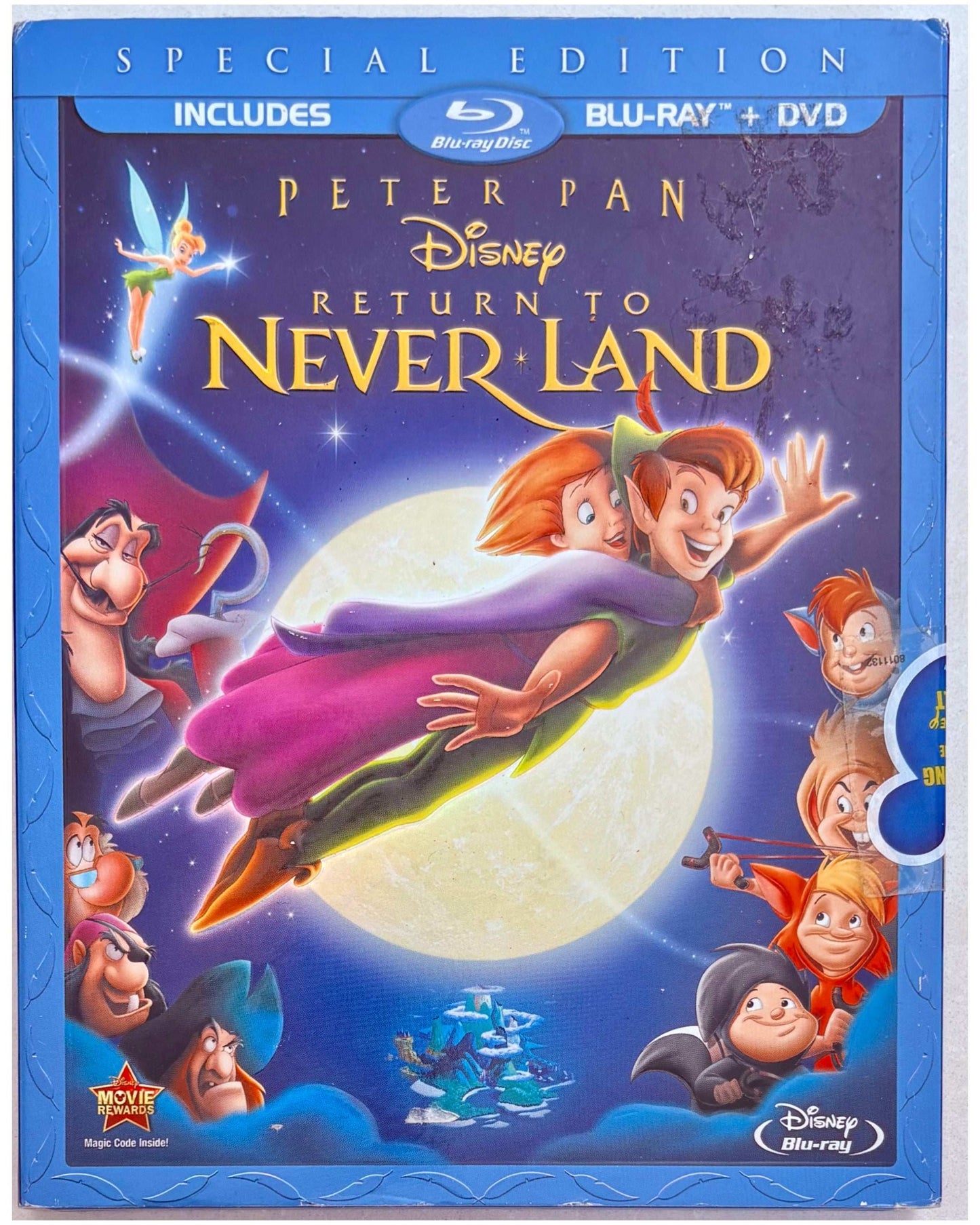 Peter Pan Return to Never Land (Blu-ray ONLY, 2013) Disney Animation w/ Slipcover En/Fr/Sp