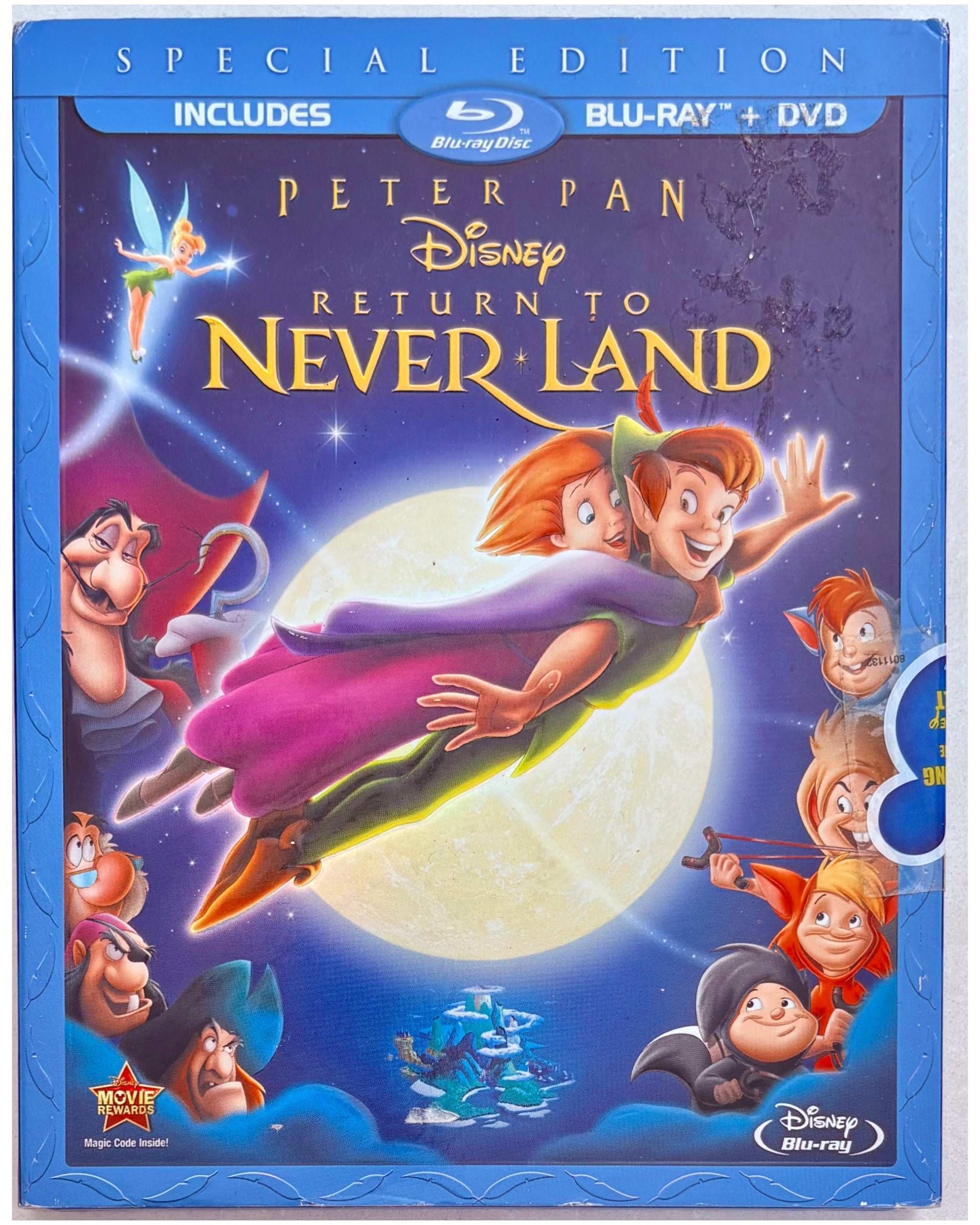 Peter Pan Return to Never Land (Blu-ray ONLY, 2013) Disney Animation w/ Slipcover En/Fr/Sp