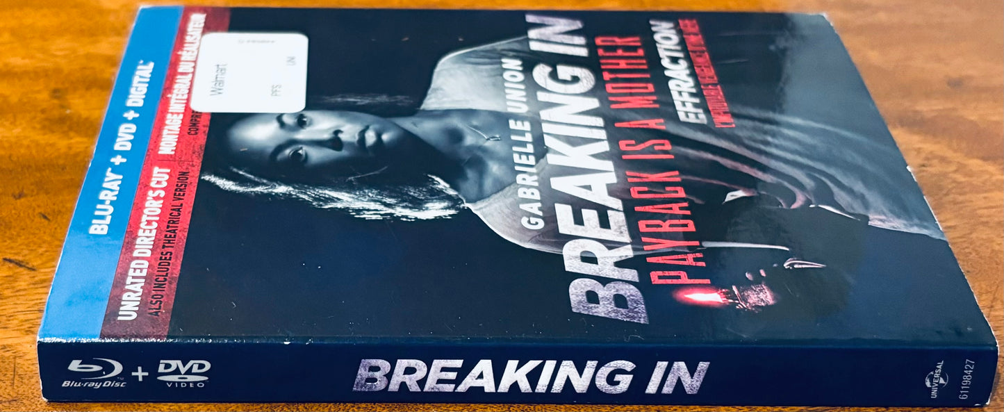 Breaking In (Blu-ray ONLY, 2018 ) w/ Slipcover - Action/Thriller Unrated Director's Cut