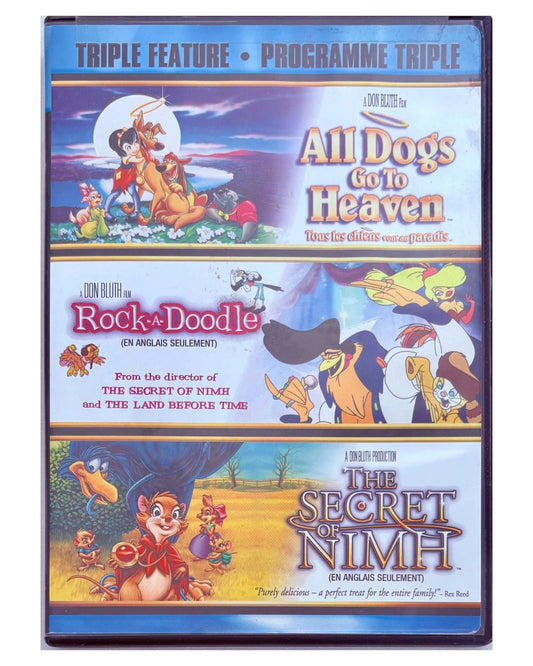 All Dogs Go To Heaven/Rock-a-Doodle/The Secret of Nimh (DVD, 2007)