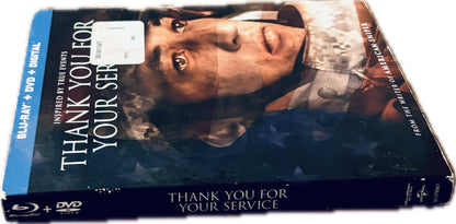 Thank You For Your Service (Blu-ray ONLY, 2018) En/Sp w/ Slipcover Biography/War