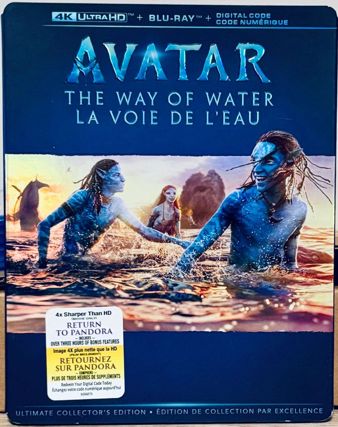 Avatar Way of Water (2022) w/ Slipcover 4K UHD & Bonus Disc ONLY - Sci-fi VG