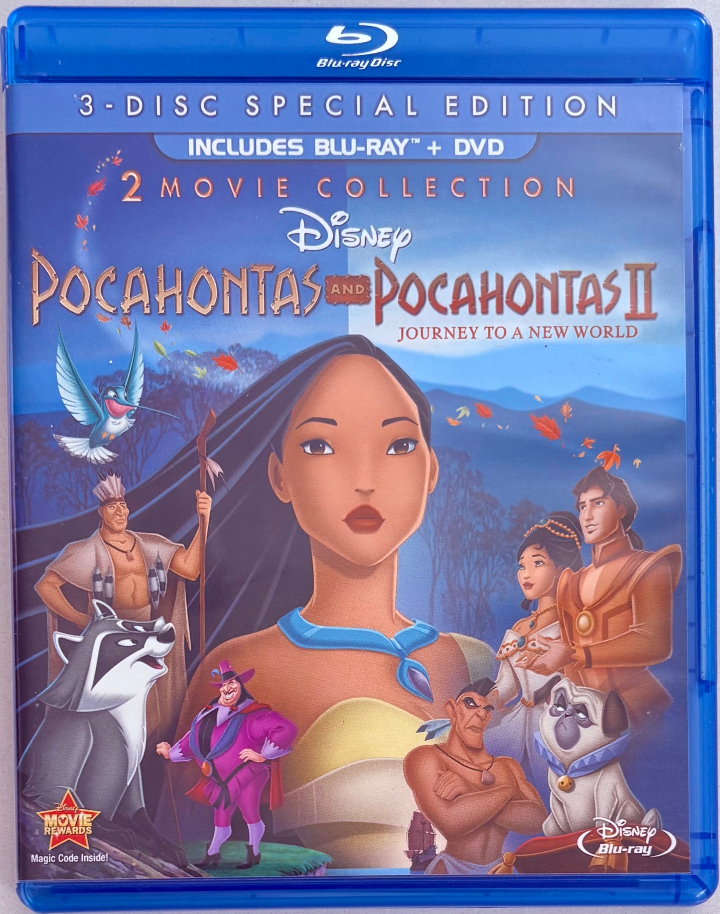 Pocahontas y Pocahontas 2 (Blu-ray, animación Disney En/Fr/Sp 2 discos (región ABC)