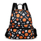 Mochila con estampado de calavera de Halloween para mujer, impermeable, de gran capacidad, con cremallera, con múltiples bolsillos, para compras y viajes