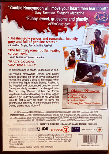 Zombie Honeymoon (DVD, 2006) Horror/Romance VVS Films OOP *NW1 image 1