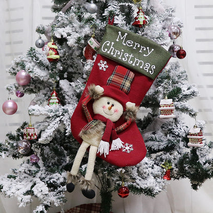 Adornos navideños Calcetín navideño grande Colgante para árbol de Navidad