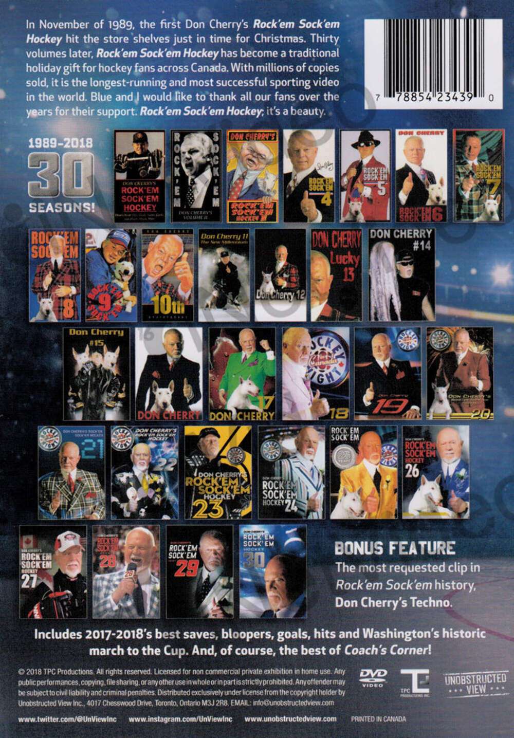 Don Cherry’s Rock’ Em Sock’ Em Hockey 30 (DVD 2018) Sports w/ Card Brand NEW *NW