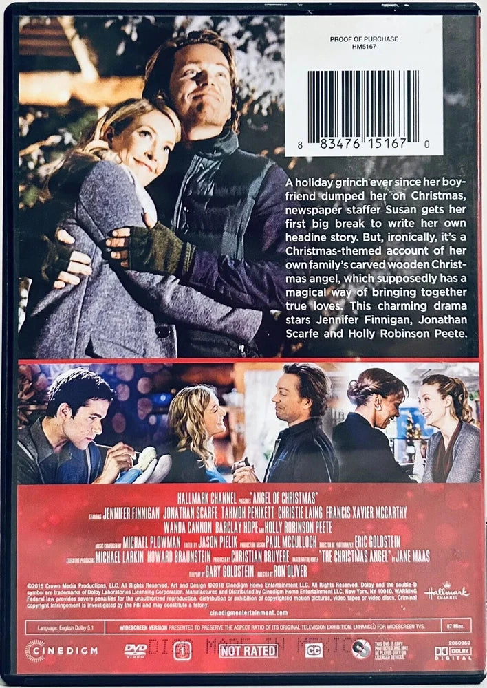 Angel of Christmas (DVD 2015) Romance/Drama Jennifer Finnigan Hallmark Channel image 1