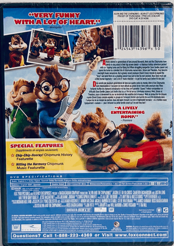 Alvin And The Chipmunks (DVD 2007) Family/Comedy Fox En/Fr/Sp Brand NEW *001 image 1
