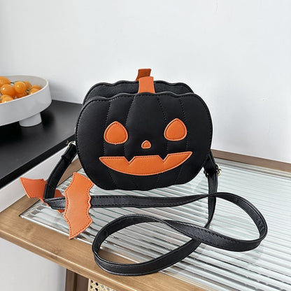 Bolso bandolera de calabaza de Halloween para mujer, novedoso bolso de calabaza, bolso de hombro de diablo de Halloween, divertido bolso bandolera