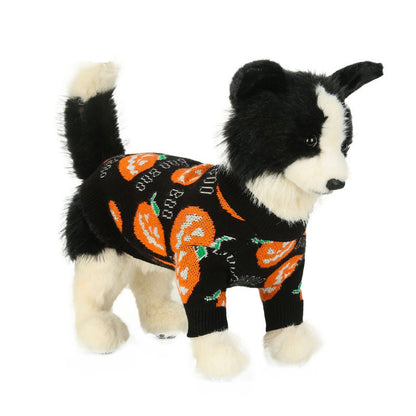 Halloween Pet Dog Sweater Pumpkin Pattern