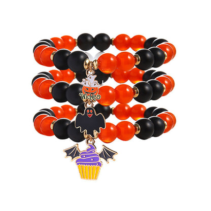 Halloween Twin Bracelet Pumpkin Ghost Pendant