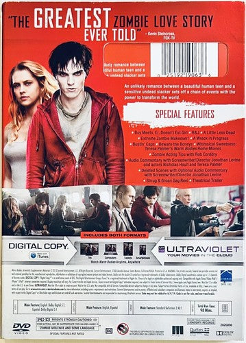 Warm Bodies (DVD, 2013) w/ Slipcover En/Fr/Sp Horror Comedy *GR1 image 1