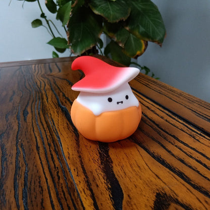 Ghost Pumpkin Small Night Lamp Halloween Silicone Pat Lamp 2w Red Hat Style