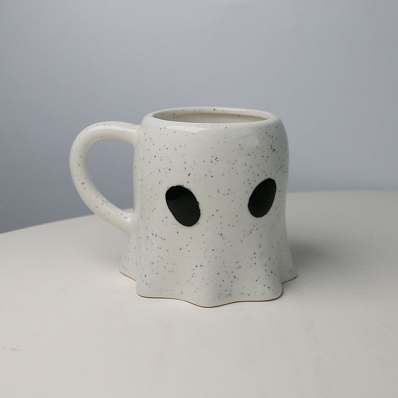 Creative Ghost Ceramic Mug Halloween Rice white sesame black