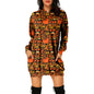 Halloween Theme Women's Pullover Hooded Sweater Dress