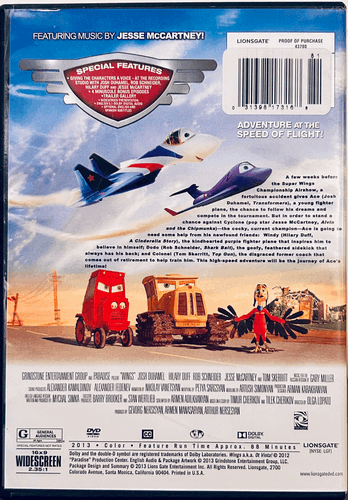 Wings (DVD, 2012) Family Approved Animation Lionsgate Widescreen *MA1 image 1