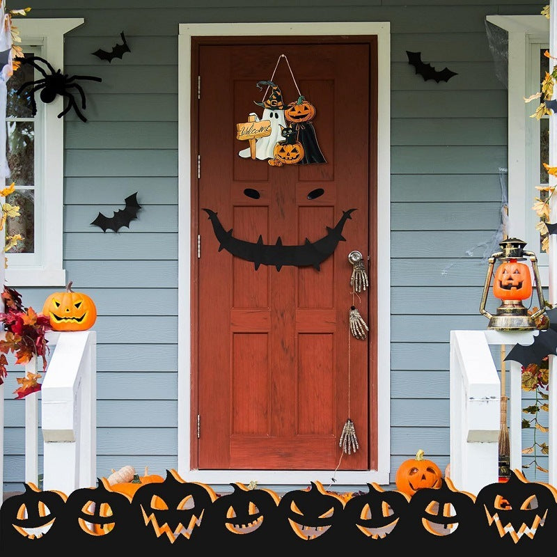 Nuevo cartel de bienvenida de Halloween para puerta de entrada de Amazon