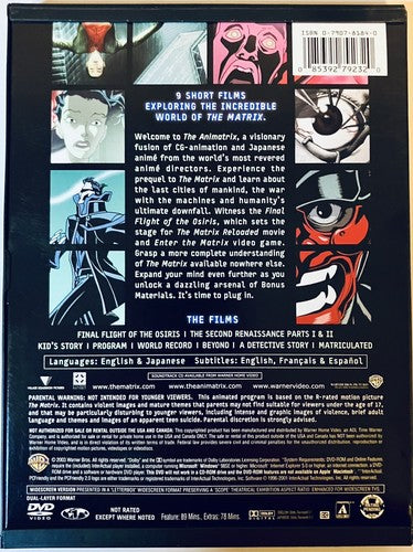 Animatrix (DVD, 2003, Widescreen) Snap Case Japanese Anime Adult *WD1 image 1