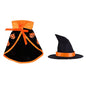 Conjunto de capa y sombrero de Halloween para mascotas, bonito disfraz para perros, ropa de cosplay para fiesta de Halloween para mascotas, decoración para gatos, capa para festivales